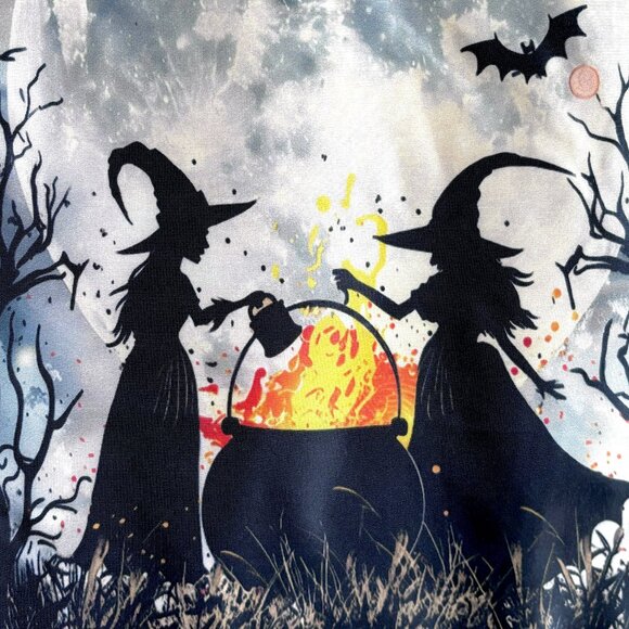 Weather Resistant Halloween Full Moon Witches Spell Cauldron Yard Flag Hanging - Picture 4 of 6